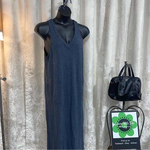 Blue Long Sleeve Raglan Crew Neck Dress 2pc - Picture 8 of 9